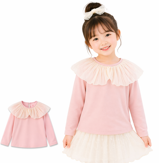 여아 봄 가을 긴팔 아동티셔츠 스타일 데일리룩 키즈티 블라우스