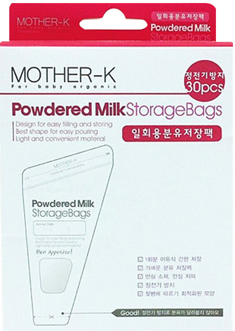마더케이 일회용 분유 저장팩 240ml, 30매, 1개