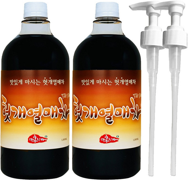 홍치마 대용량 헛개열매차 원액 엑기스 고농축 헛개수 나무 액상 1000ml 다홍치마 (물병 X), 2개