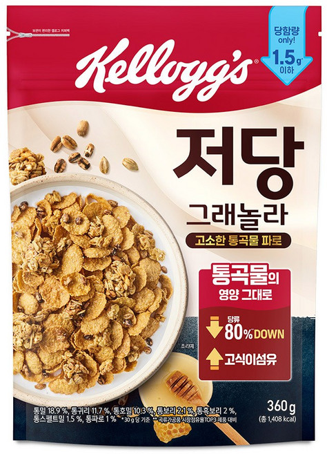 켈로그 시리얼 저당 그래놀라, 360g, 1개