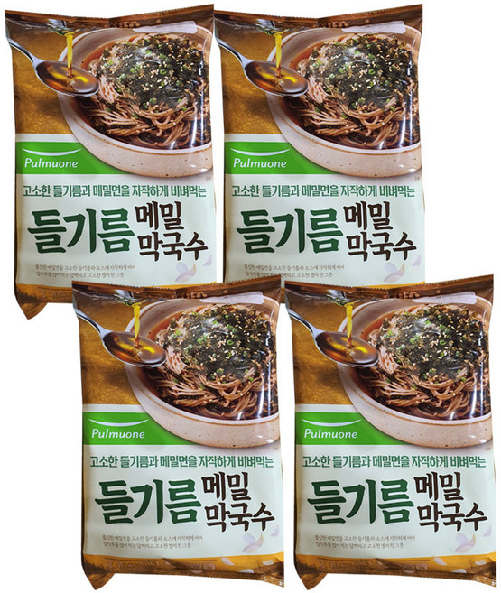 (냉장)[풀무원]들기름막국수 2인, 4개, 391.4g