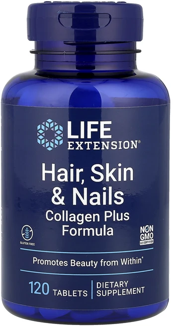 헁복하고 건강하세요 Life Extension 모발 피부 손발톱 콜라겐 플러스 포뮬라 120정 늘 챙기셔야합니다, LifeExtension모발피부손발톱콜라겐플러스포뮬라1, 1개 - 쿠팡