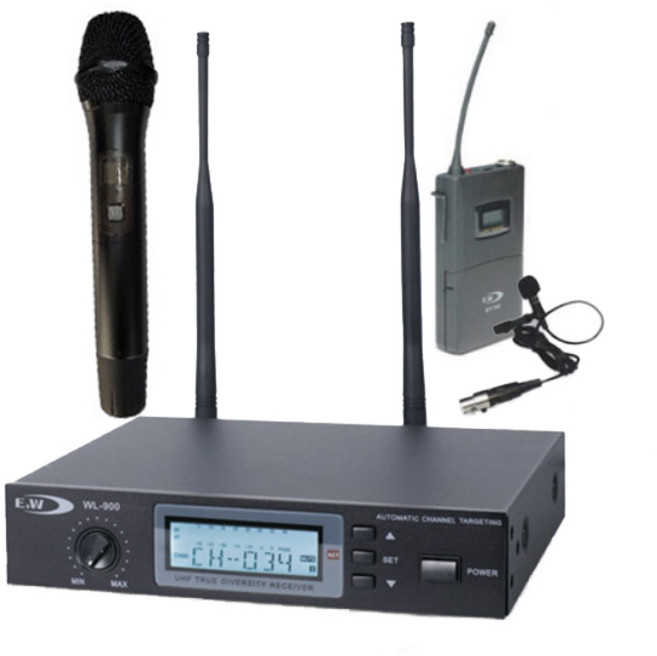1CH 900MHz 무선마이크시스템 WL-900 [E&W], 벨트핀마이크