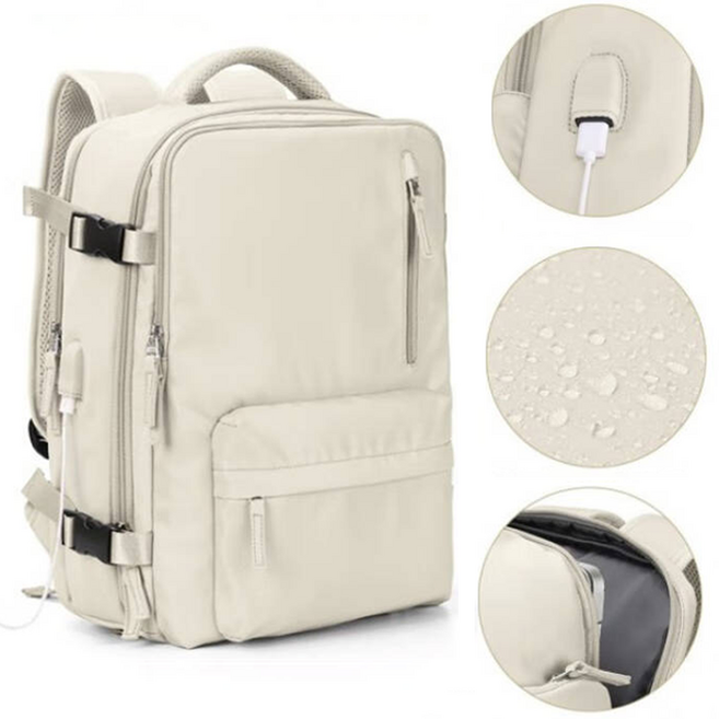 ANYOU 남녀공용 확장형 여행용 백팩 대용량 출장 노트북 가방