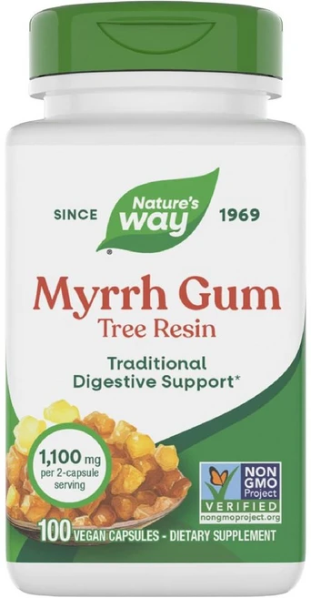 네이처스웨이 몰약 검 트리 레진 캡슐 Nature's Way Myrrh Gum Tree Resin, 1개, 100정 - 쿠팡