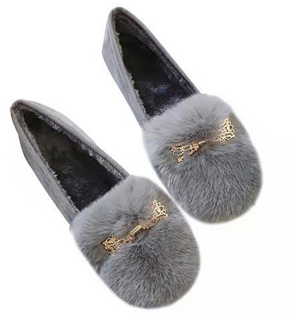 셀럽당 로퍼 털신 여 가을 겨울 기모 플랫