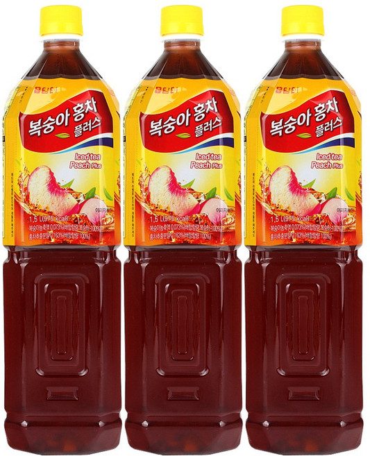 담터 액상 복숭아 홍차, 1.5L, 12개