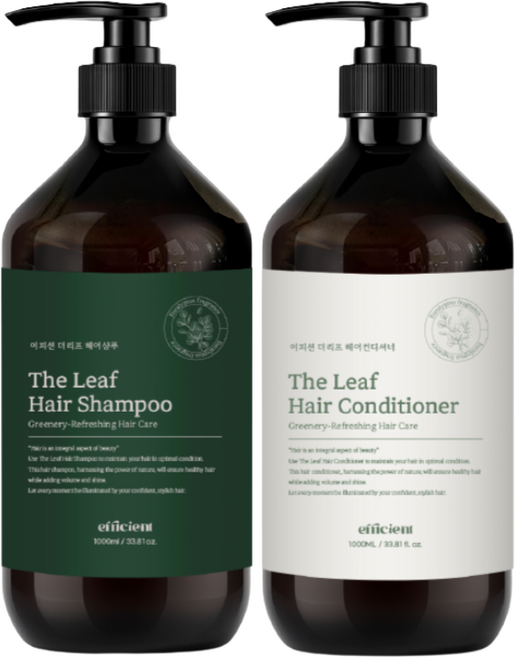 업소용 샴푸 린스 2종세트 대용량 1000ml 호텔 펜션 어메니티 이피션 더리프, 1개