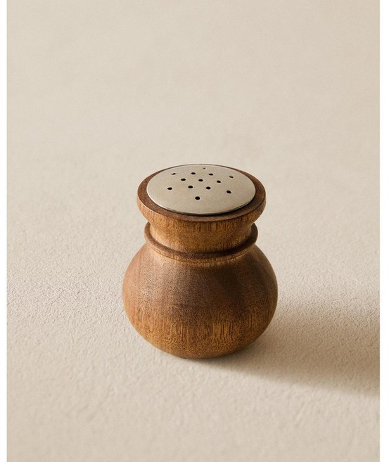 자라홈 브랜드관 우드 소금/후추통 48221551052, 라이트 베이지, 6.3 x 5.8 x 5.8 cm