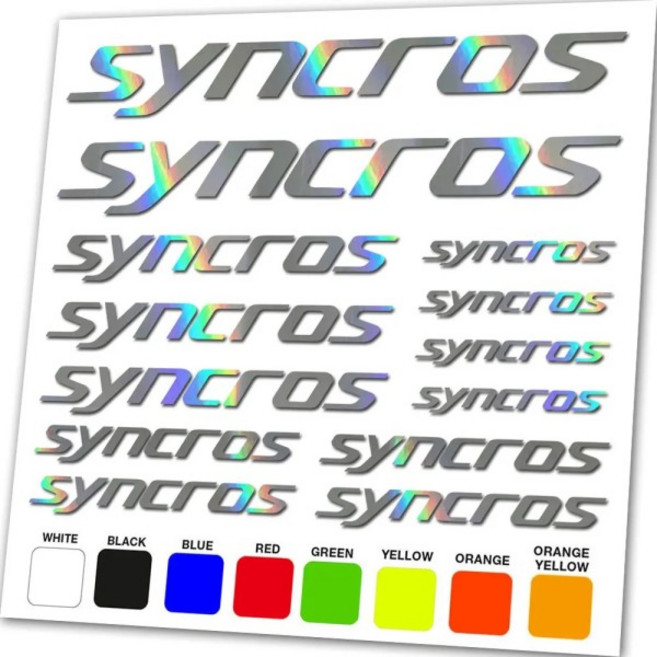 Syncros 자전거 프레임 사이클 그래픽 Mtb Mountain Road 교체 비닐 스티커/데칼 키트, 03 Orange