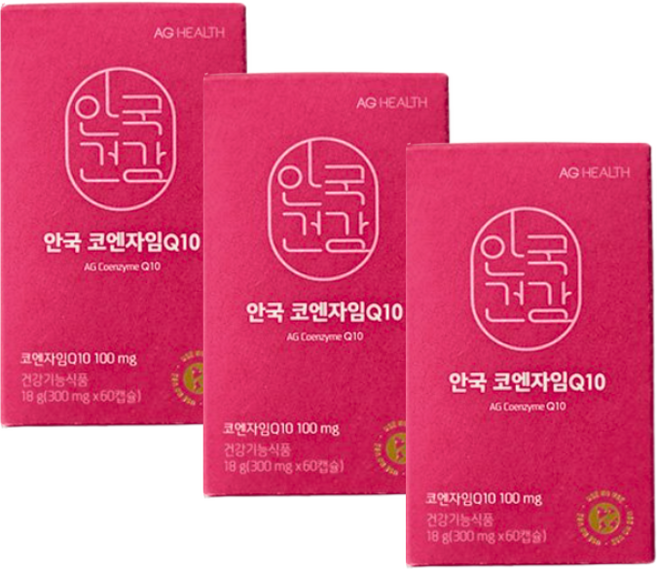 안국건강 코큐텐 코엔자임Q10 미니 (6개월분), 60정, 3개