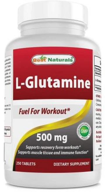 Best Naturals L-Glutamine 베스트 내추럴스 L 글루타민 500mg 250타블렛, 250 Count (Pack of 1), 1개, 250정 - 쿠팡