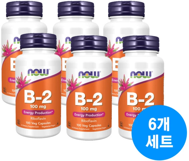 나우푸드 B-2 100 mg 100베지캡슐, 6개, 100정 - 쿠팡