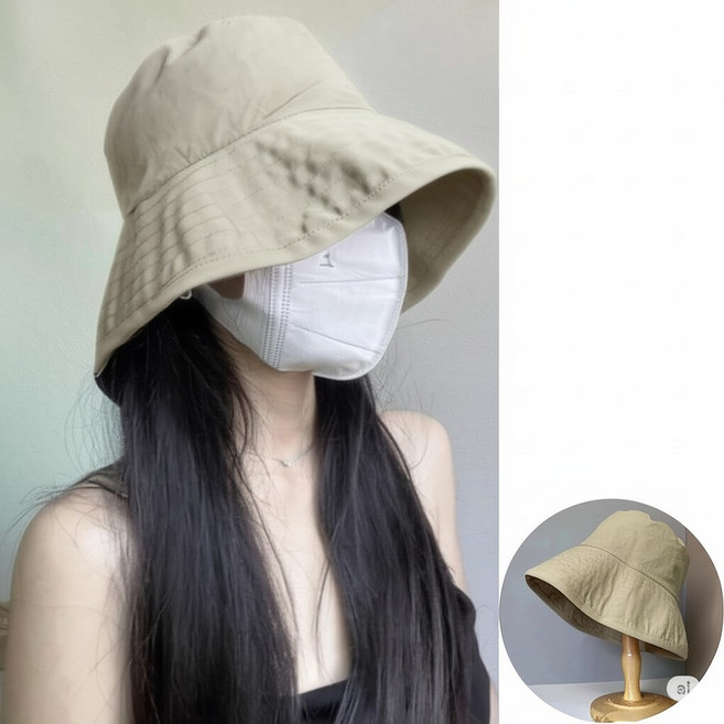 Adra 와이드 빅사이즈 버킷햇 여름 UV차단 벙거지 모자