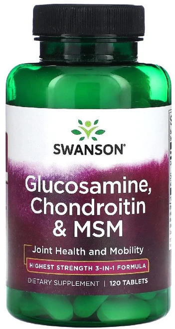 스완슨 글루코사민 콘드리이친 MSM 120정 Glucosamine Chondroitin, 1개 - 쿠팡
