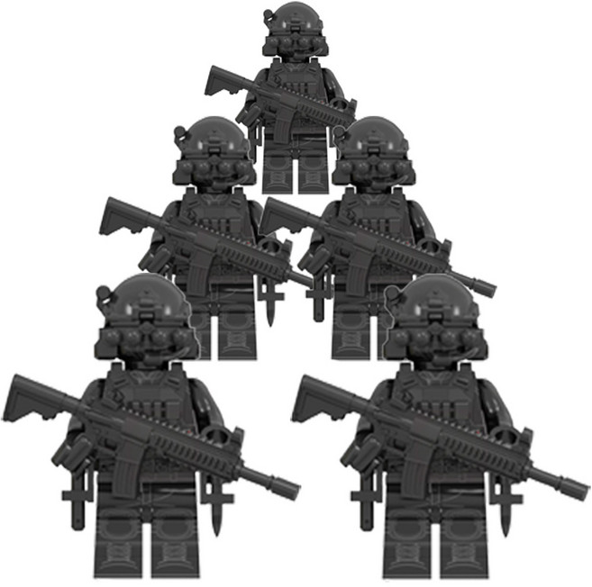 밀리터리 솔져 시리즈 1. 영국 SAS(특수공정단) 군인/경찰/특수부대/ARMY 호환블록 브릭미니피규어 취미/수집/장식/컬렉션용 커스텀 블록피겨, 0101. 영국 SAS(특수공정단) (x5개), 1개