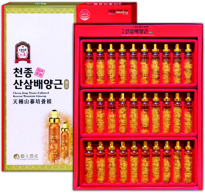 향토농산 천종 산삼배양근 골드 설 선물세트, 3호, 30개, 20ml