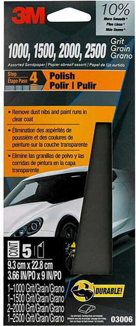 3M 웨토르 사포 800그릿 22.8cm x 27.9cm 1팩당 5장 (32035)