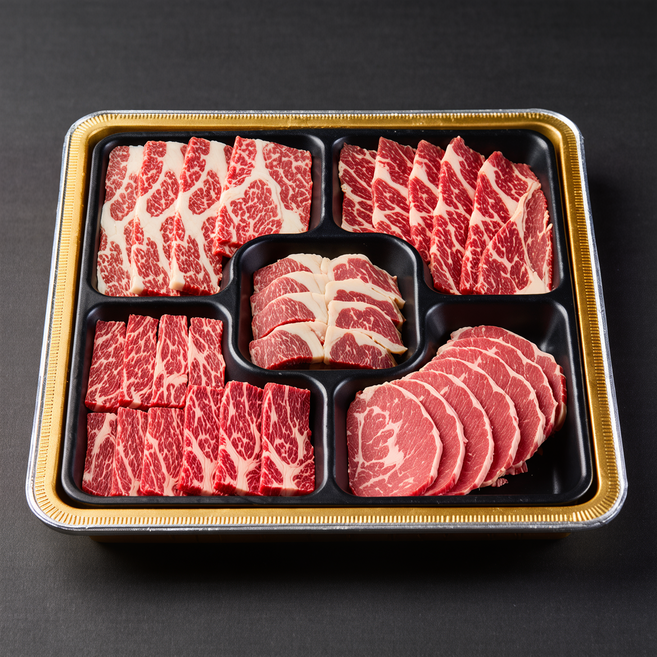 한우 1++ 갈비살 채끝 등심 구이용 모듬세트 800g 1kg 1.2kg 1.4kg 1.6kg, 등심200g+갈비200g+양지200g+업진200g