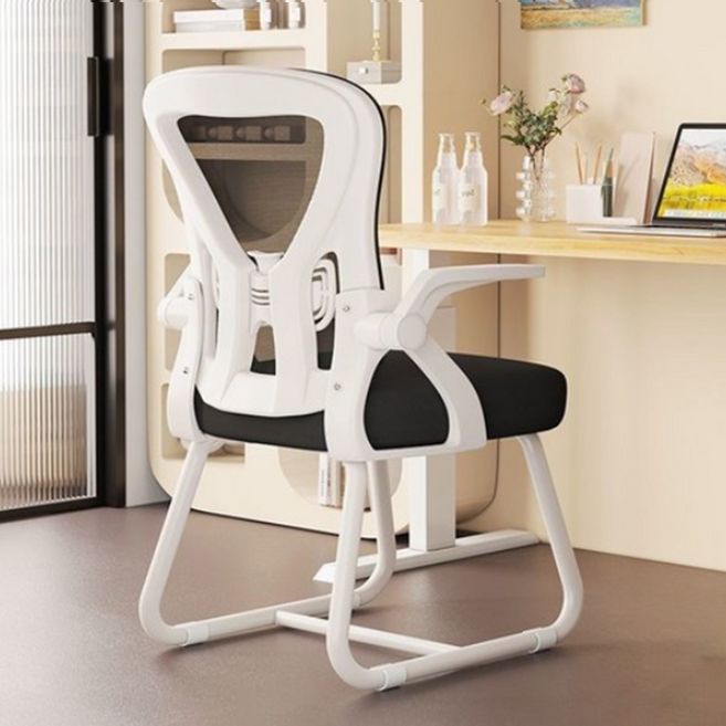 사월에 학생용 메쉬 컴퓨터 의자 공부 집중 사무용, 화이트블랙