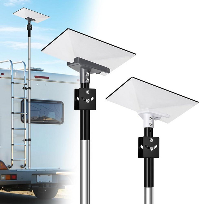 GADFISH Gen 3 폴 마운트 키트 Gen 3 스타링크 안테나 어댑터 및 미니 스타링크 안테나 어댑터 포함 조절 가능한 4섹션 튜브 디자인 간단한 설치 RV 사다리, GADFISH Gen 3 폴 마운트 키트 스타링크 안테