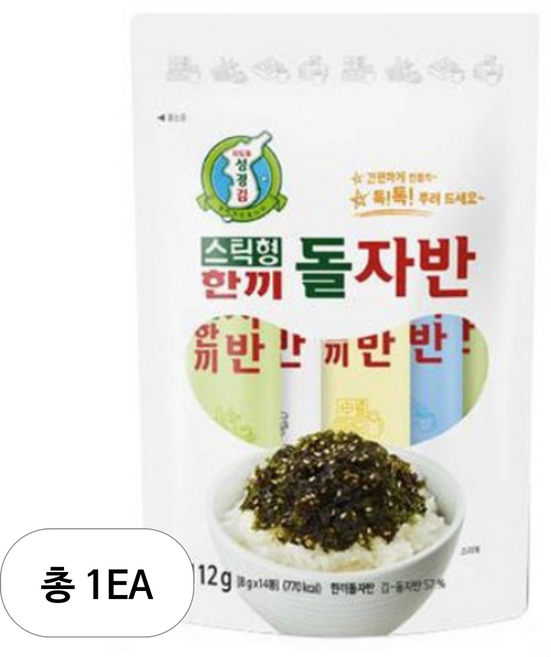 지도표성경 스틱형 한끼 돌자반 김 랜덤발송 14p, 112g, 1개