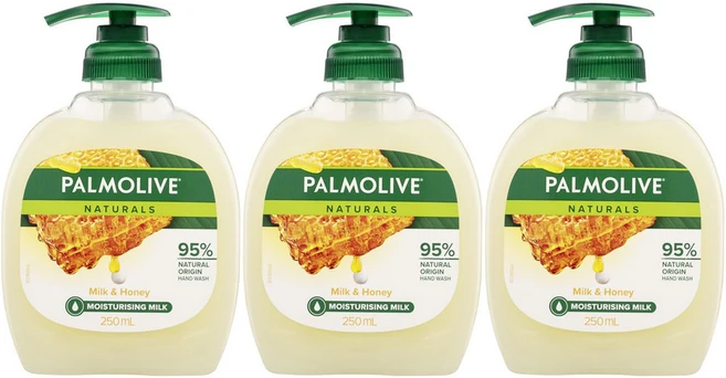 팜올리브 내츄럴 너리싱 핸드워시 밀크 허니 펌프, 3개, 250ml - 쿠팡