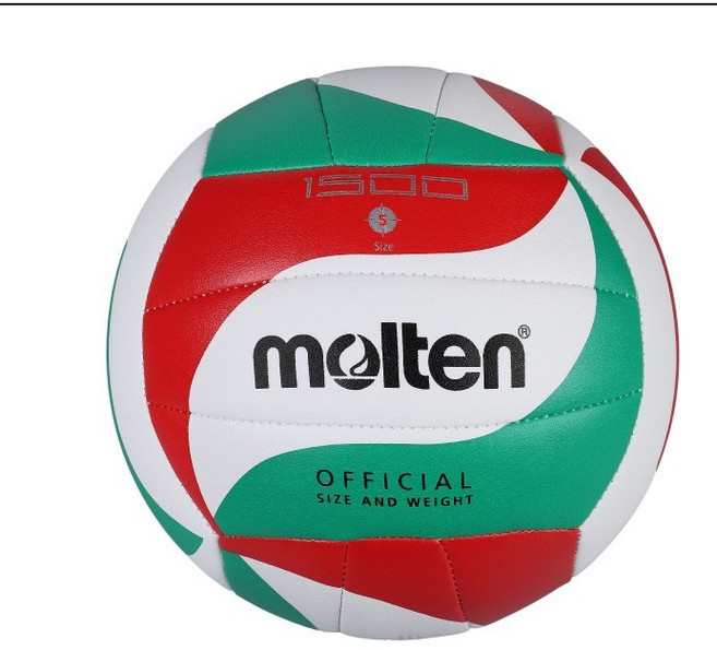 Molten V5M1500 合成皮排球 標準尺寸重量 紅綠白配色, 1個