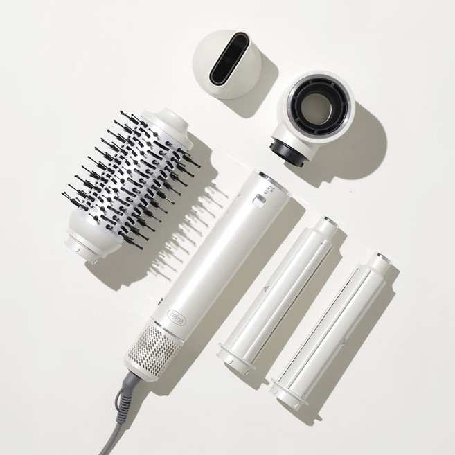 레이나 헤어 스타일러 BLDC 볼륨 드라이기 에어 브러쉬 올인원 멀티 스타일링기 헤어 롤드라이기 5종 1421, 화이트