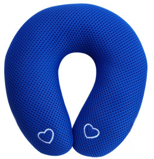 프리목쿠션시리즈/사계절메쉬원단목베개모음, 러브목쿠션, 러브목쿠션(블루), 1개