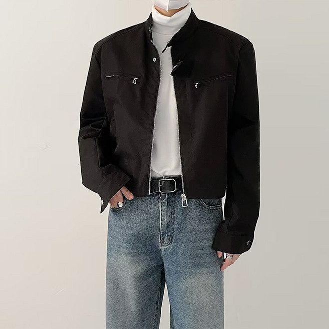 봄가을 남성 숄더패딩 숏핏 자켓 고급 캐주얼 아우터