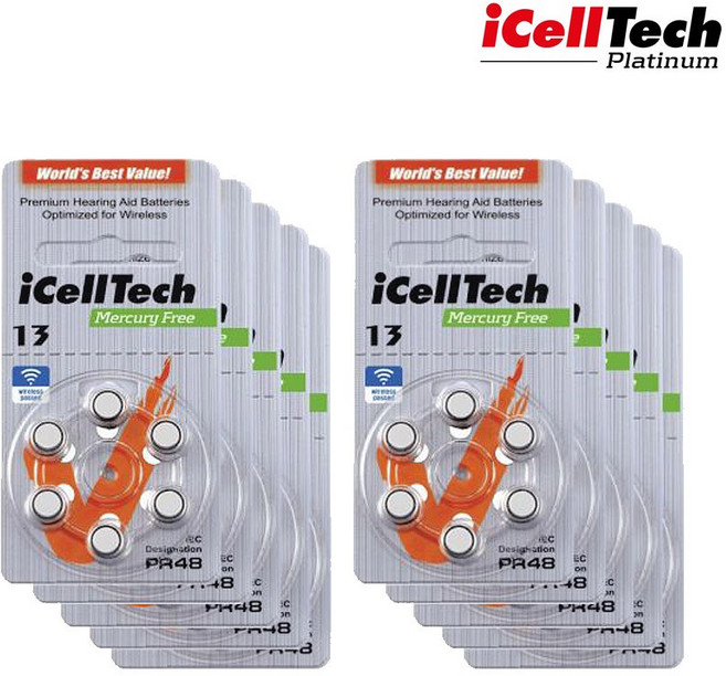 아이셀텍 보청기배터리 13번 주황색 60알, 아이셀텍 13번, 10개