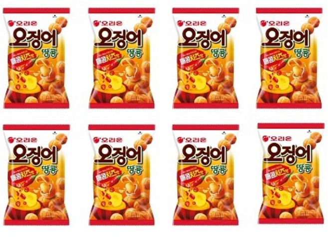 정성들여 제대로 구운 40년 전통의 맛 오징어땅콩 매콤치즈맛 202g 8개