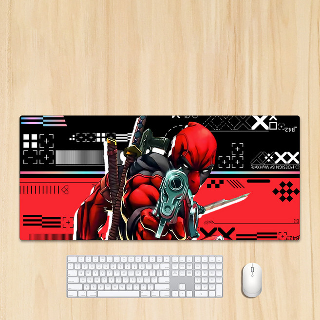 마블코믹스 데드풀과 울버린 굿즈 Deadpool&Wolverine 마우스 게이밍 장패드, R. 90x40x0.3cm DEADPOOL9, 1개