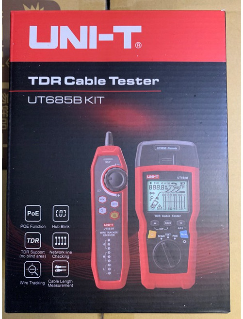 UNI-T UT685B 乙太網路供電 PoE 測試器，網路線纜檢測工具，快速準確，LED指示燈顯示, 1個, 台灣公司貨（現貨）,不開立發票/非報稅用收據