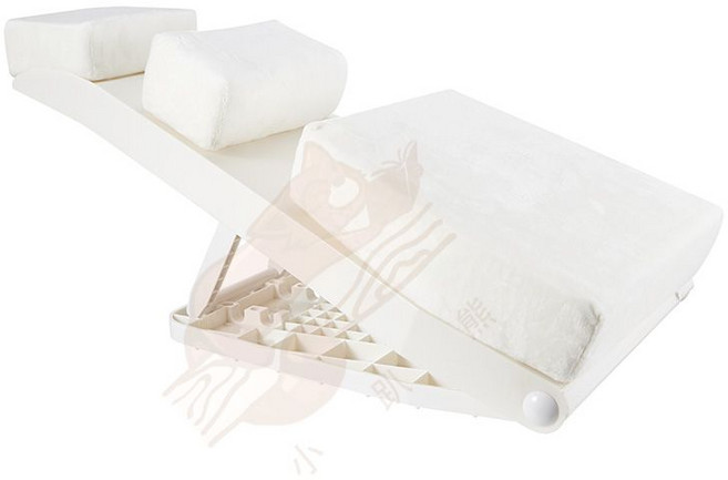 경사쿠션 엎드려서 독서 게임 영상시청 할때 탈착식 다기능 거북목 방지 기구, 여성용 (아이보리), 1개