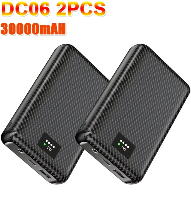 난방 재켓 조끼 외부 건전지Ranwomen 40000mAh 전력 은행 보조 건전지 냉각 팬 DC 7.4V, 01 30001 mAh-50000 mAh, 08 2PCS DC06