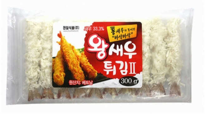 천일식품 왕새우 튀김 2, 1개, 300g
