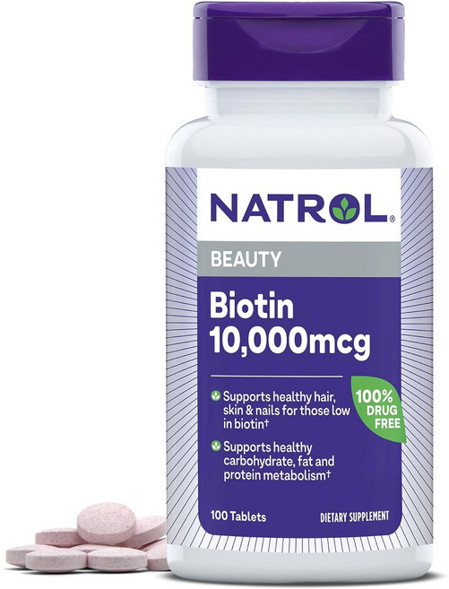 NATROL 納妥 Beauty生物素錠 10000mcg, 100顆, 1罐