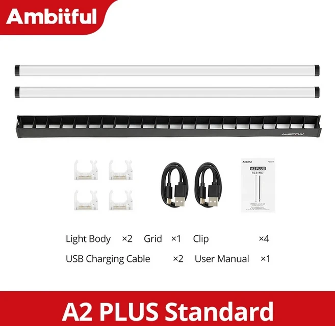 AMBITFUL A2 플러스 튜브 라이트 2500K-8500K RGB 풀 컬러 LED 비디오 스틱 내장 배터리, 01 빠른  Mainland, 01 China Mainland