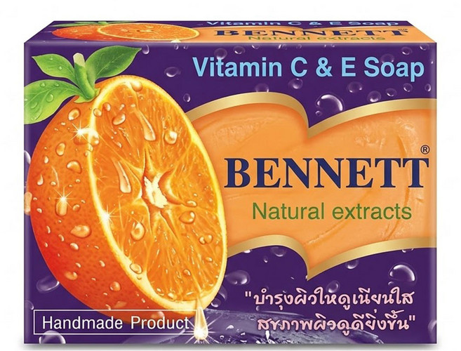 (태국직송) 베네트 비타민 포뮬라 비누 / Vitamin C&E Soap, 130g, 4개입