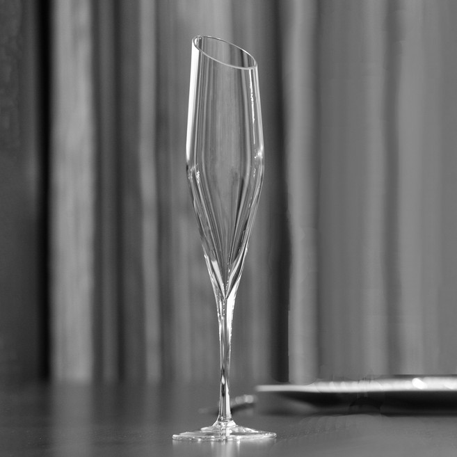 레만글라스 샴페인와인잔 스페셜에디션 오블리크 13CL 2개 스파클링 핸드메이드 크리스탈, 130ml