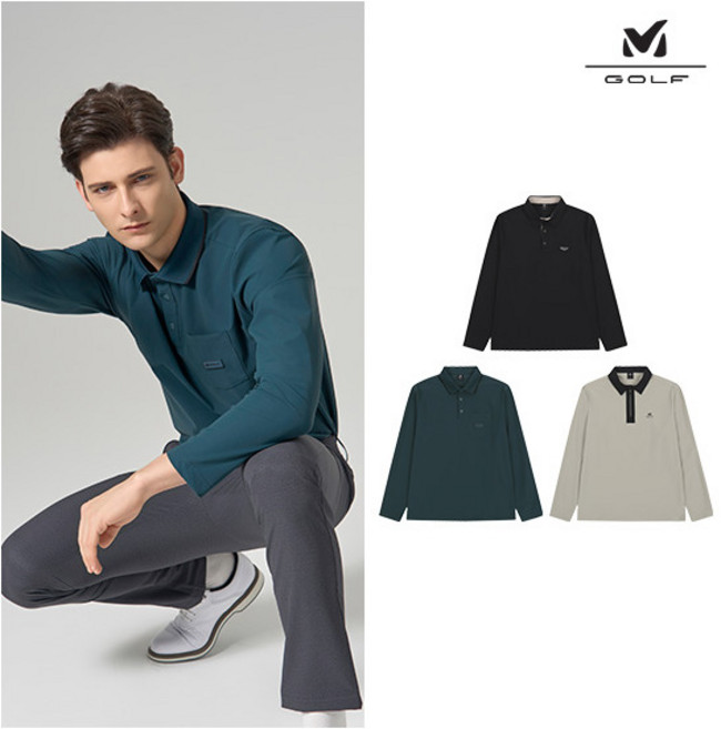 [밀레골프] ○ 26SS 남성 긴팔카라티 3종