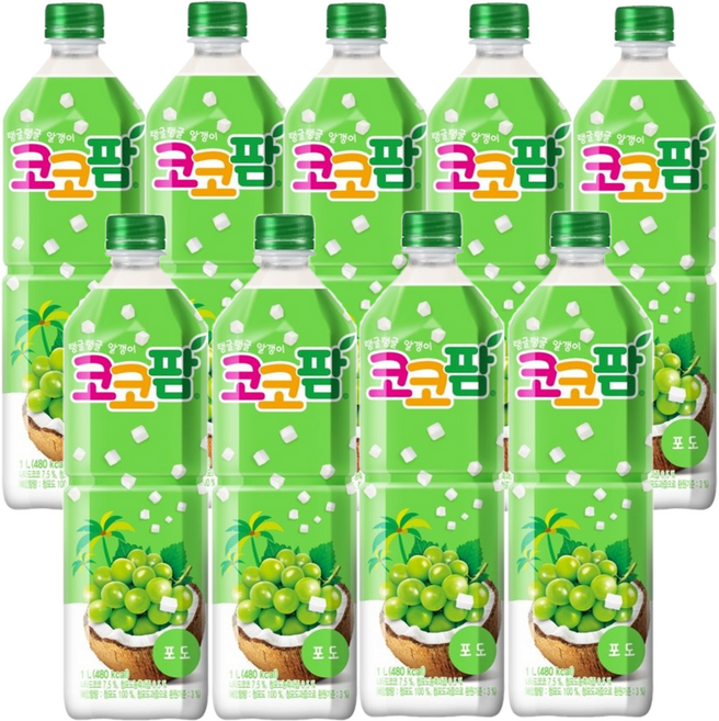 해태음료 코코팜 포도, 1L, 9개