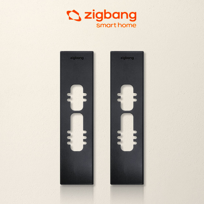 직방 현관문 간편설치 푸쉬풀 도어락 마감판 보강판 블랙, 고객직접설치, 직방 푸쉬풀 도어락 보강판 / 블랙