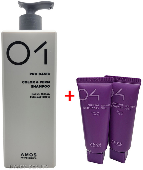 아모스 프로페셔널 칼라앤펌 샴푸 1000g+컬링미니40mlX2개(증정), 1kg, 1개