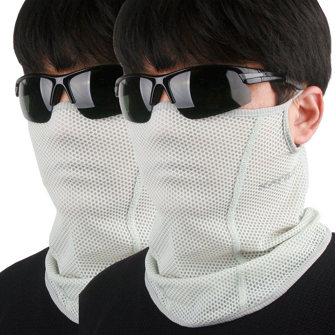 카투스 매쉬형 Zet9 1+1 자외선차단 골프 자전거마스크, 그레이+그레이