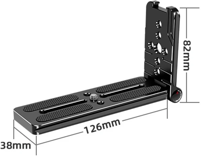 범용 L-플레이트 L 브래킷 접이식 Arca 호환 삼각대 헤드 슈 QR 퀵릴리즈 카메라용 수직 사진