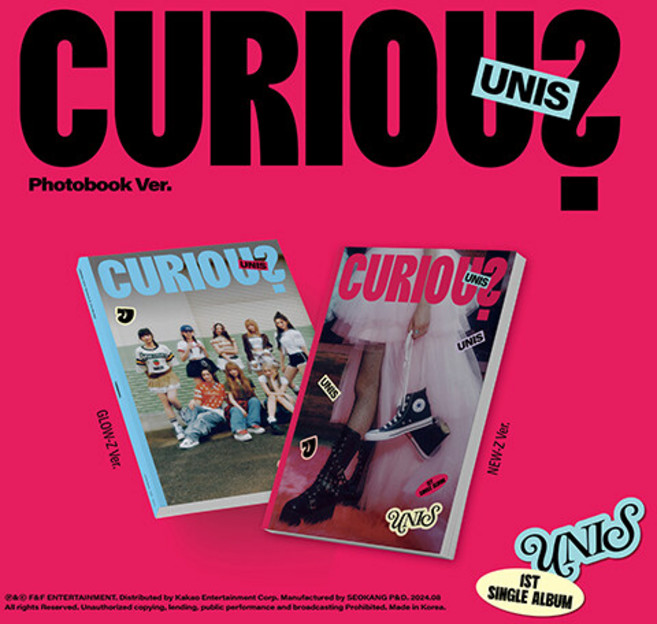 [UNIS] 유니스 싱글 1집 랜덤1종 CURIOUS [Photobook Ver.] / 포토카드+스페셜포토카드+접지포스터+스티커3+봉투+포토북