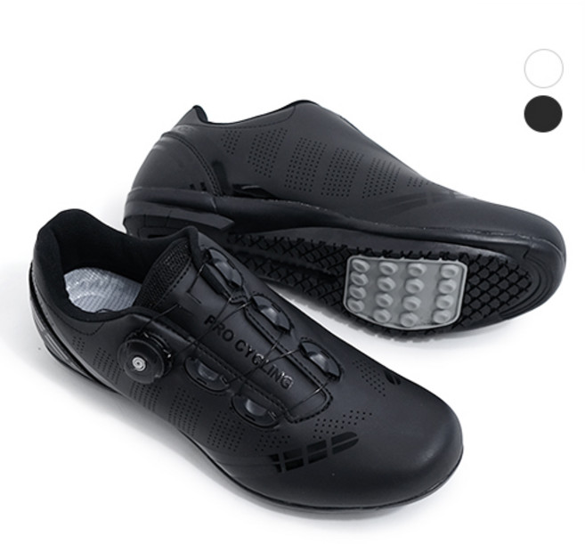 SUB22 경량 평페달 자전거신발 사이클 슈즈 고급형, 285, 블랙